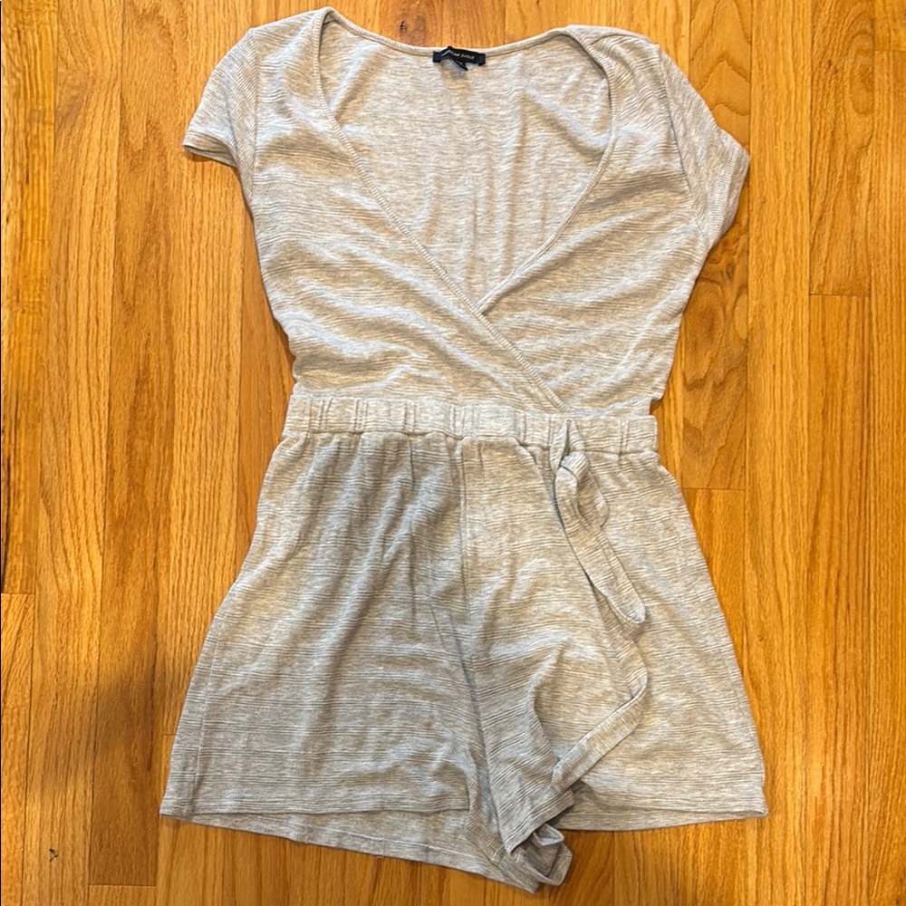 Gray Wrap Romper